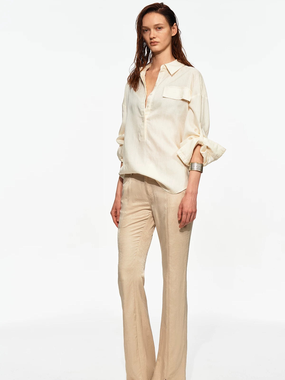 Satin Flare Pants