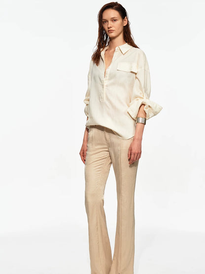 Satin Flare Pants