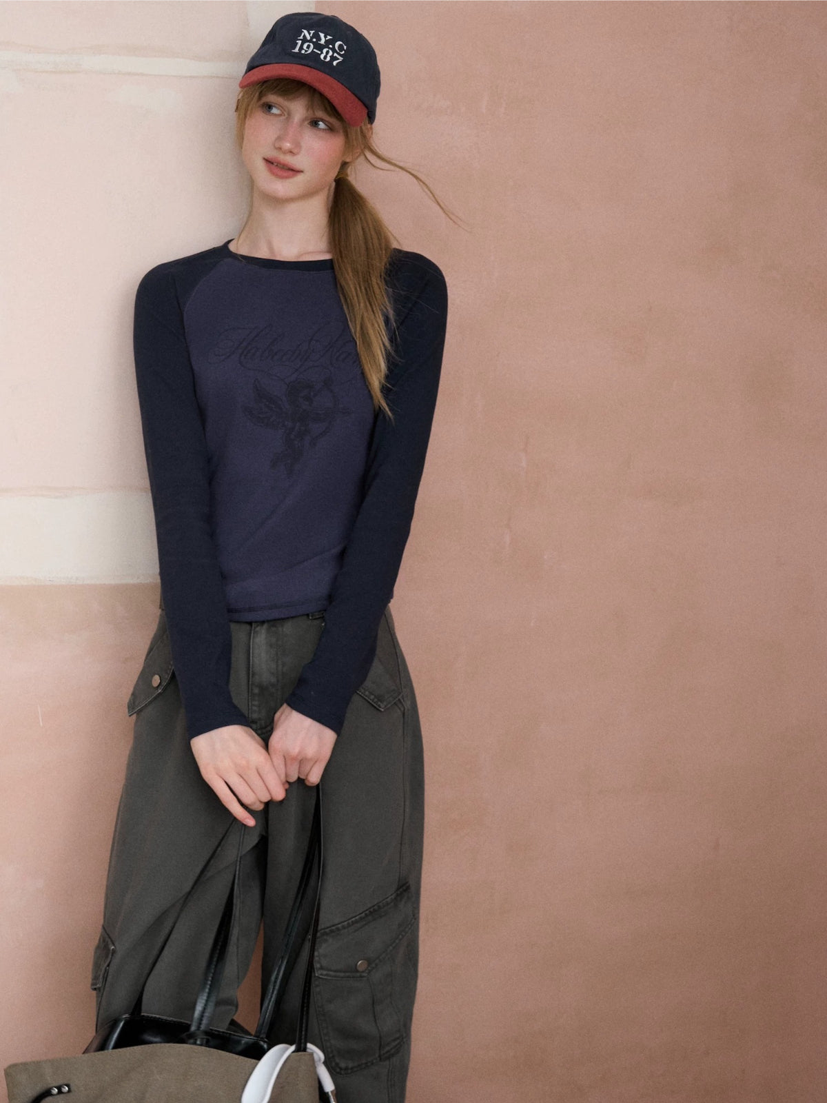 Vintage Angel Raglan Sleeve Tee