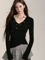 Wool-Blend Hooded Blouse