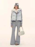 90% Down Puffer Stand-Collar Drawstring Vest