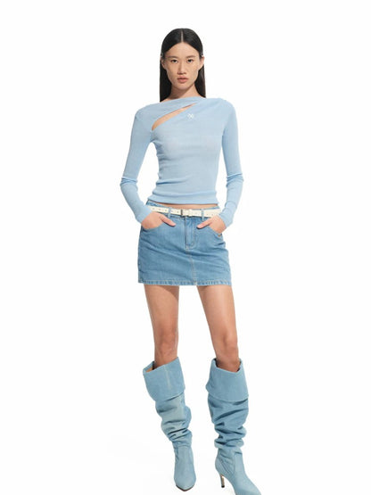 Retro Selvedge Denim Skirt