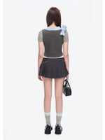 Knitted Layering Vest & Short-sleeve Two-piece T-shirt
