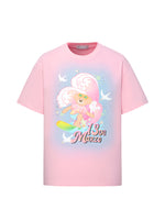 Island-style Bear Surfing Illustration Cotton T-shirt