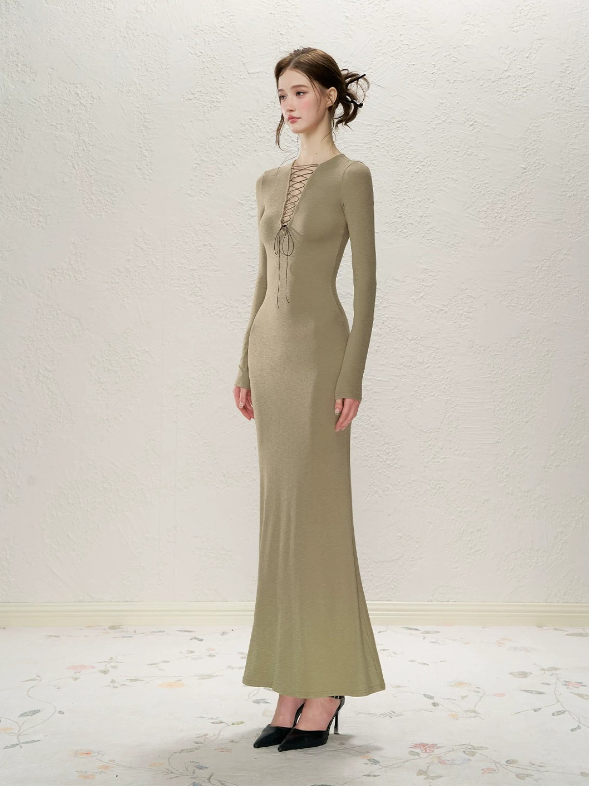 Lace-Up Mermaid Dress