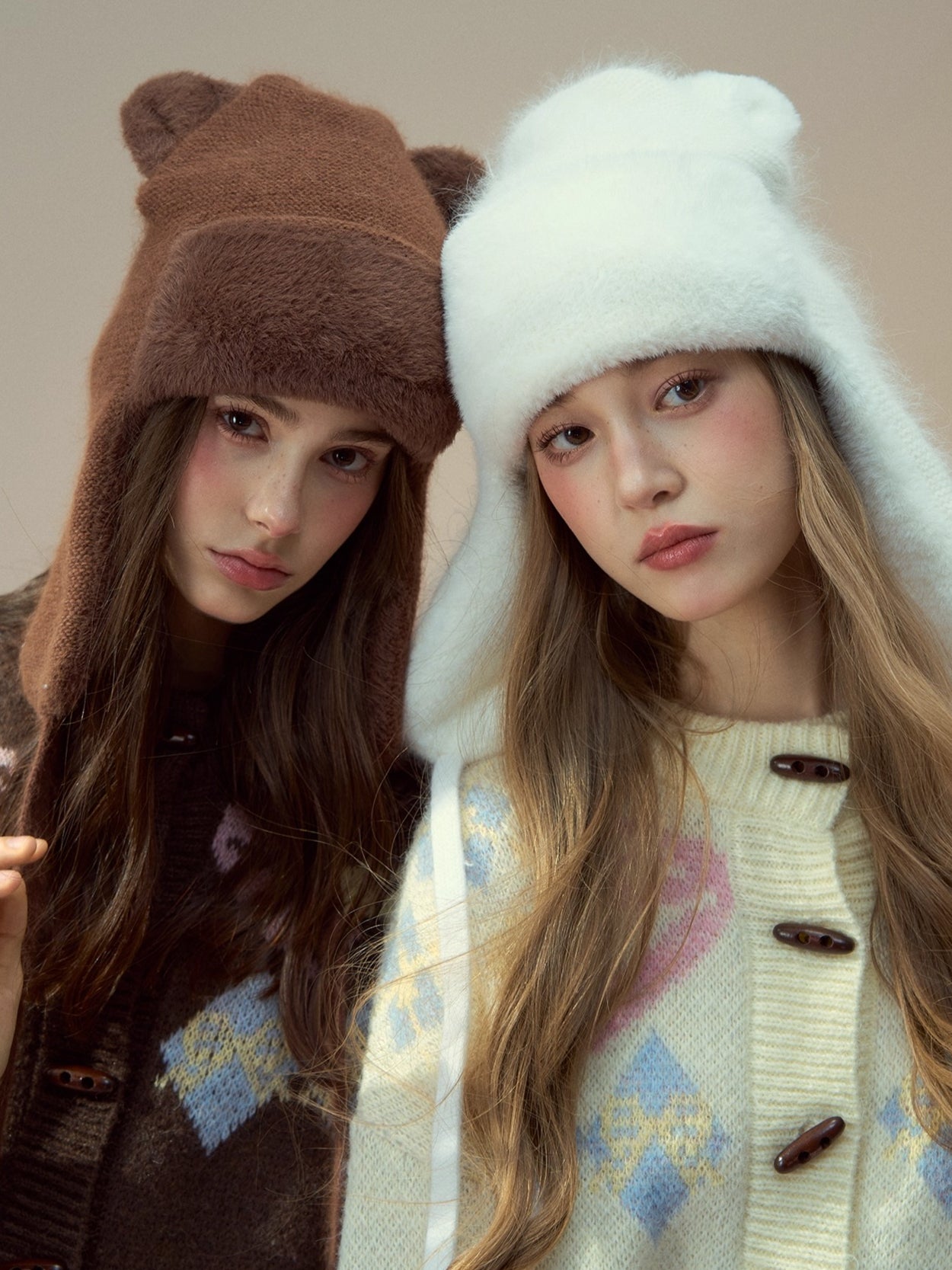 "My Little Bear" Rabbit Hair Hat