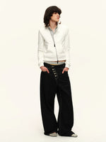 Double Zip Sweatshirt Jacket