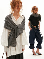 Textured Wave Knit Scarf