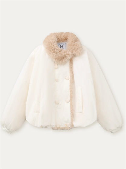 "Star Birch" Double-Breasted Down Puffer