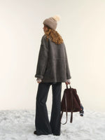 Gray & Brown Reversible Moto Jacket