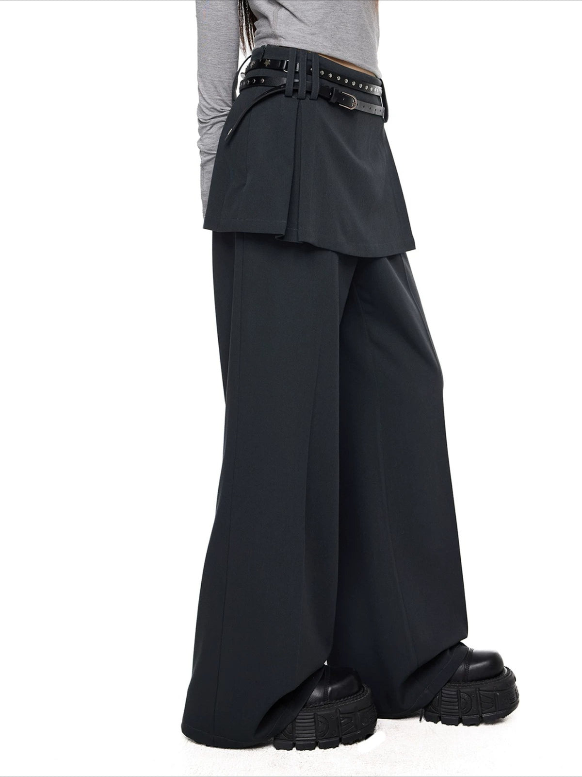 Layered Straight Pants