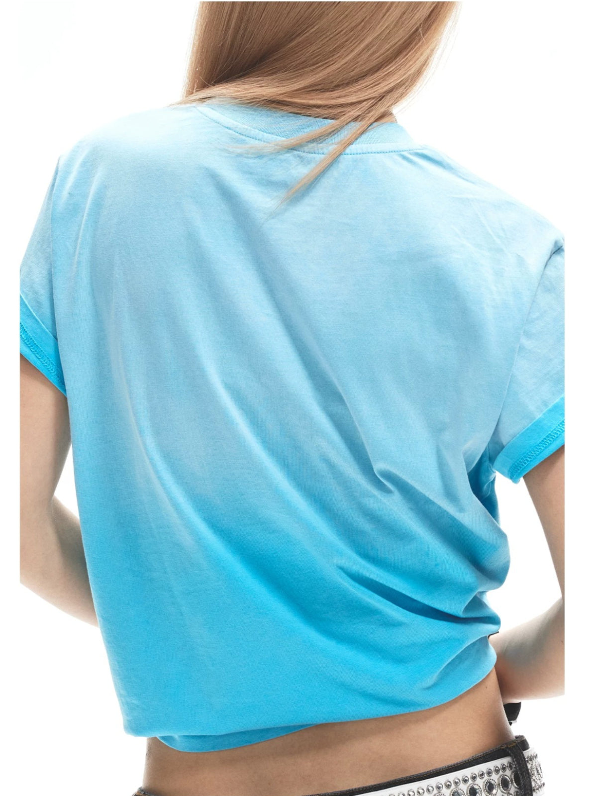 Punk Ruched Graphic Crop Tee
