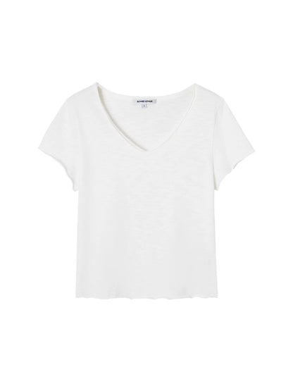 Slub Cotton V Tee