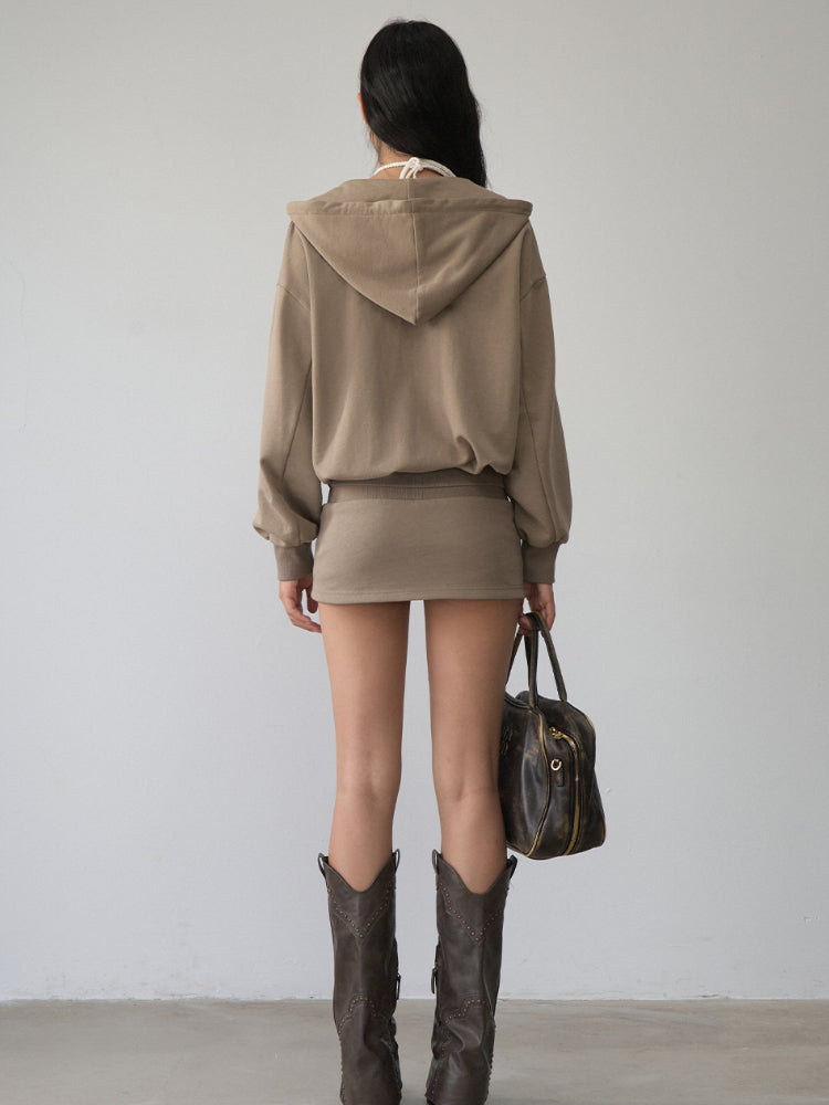 Rivet Loose Zip-up Hoodie