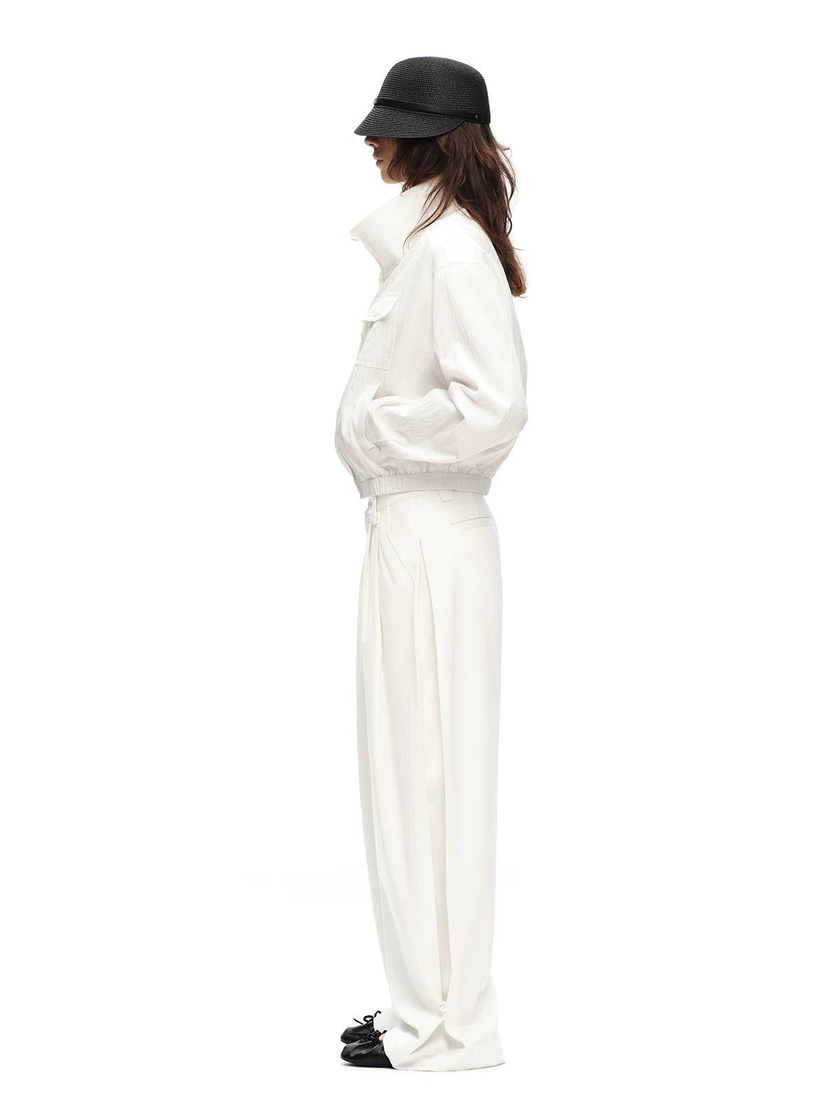 Lyocell Stand Collar Jacket