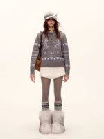 Pony Jacquard Polo Sweater