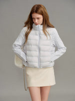 Duck Down Quilted Knit Puffer Jacket
