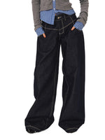 High Waist Raw Denim Jeans