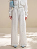 White Rose Printed Hoodie & Pants Set
