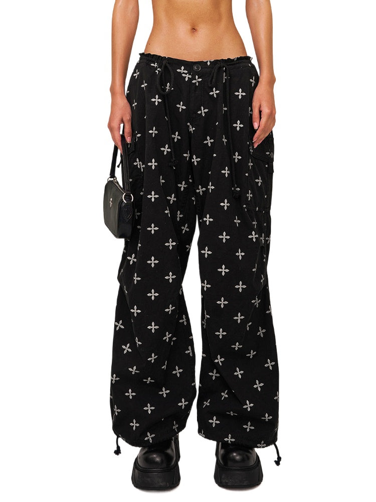 All-Over Print Tie-Dye Sports Paratrooper Pants