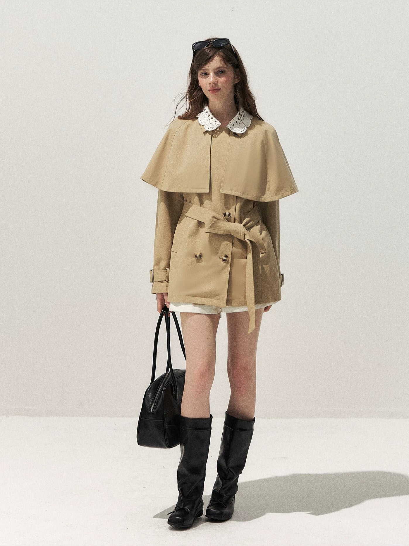 Detachable Cape Trench Coat