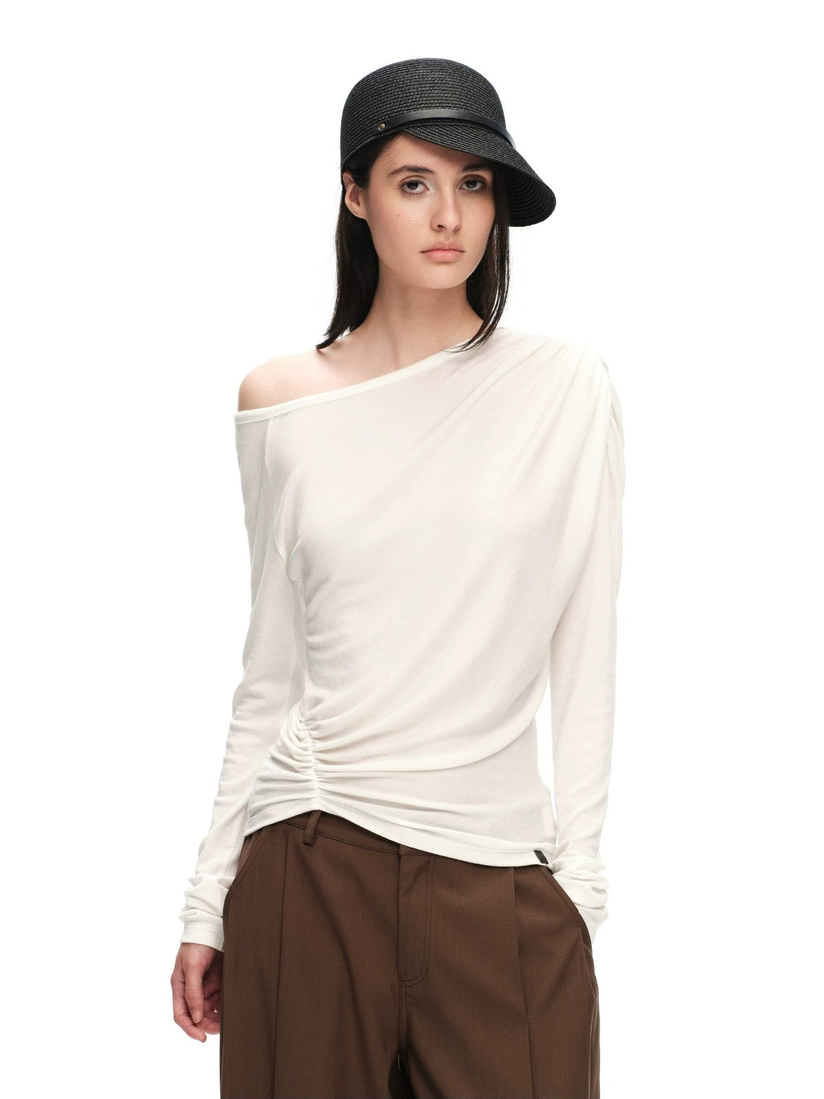 Ruched Off Shoulder Top