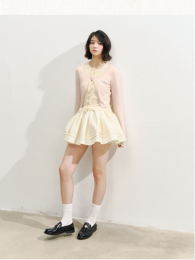 Versatile Pleated Puff Skirt