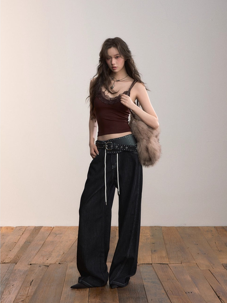 Original Wash Casual Wide-Leg Jeans