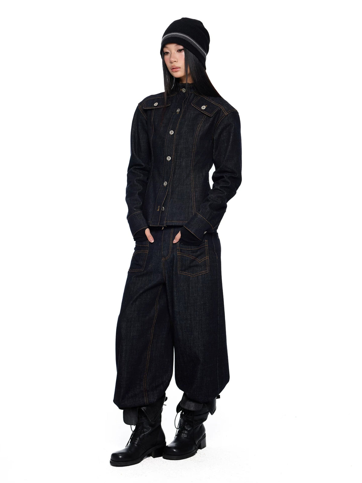 Vintage Denim Jacket &amp; Pants Set