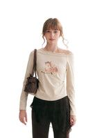 Lace Print Cotton Top
