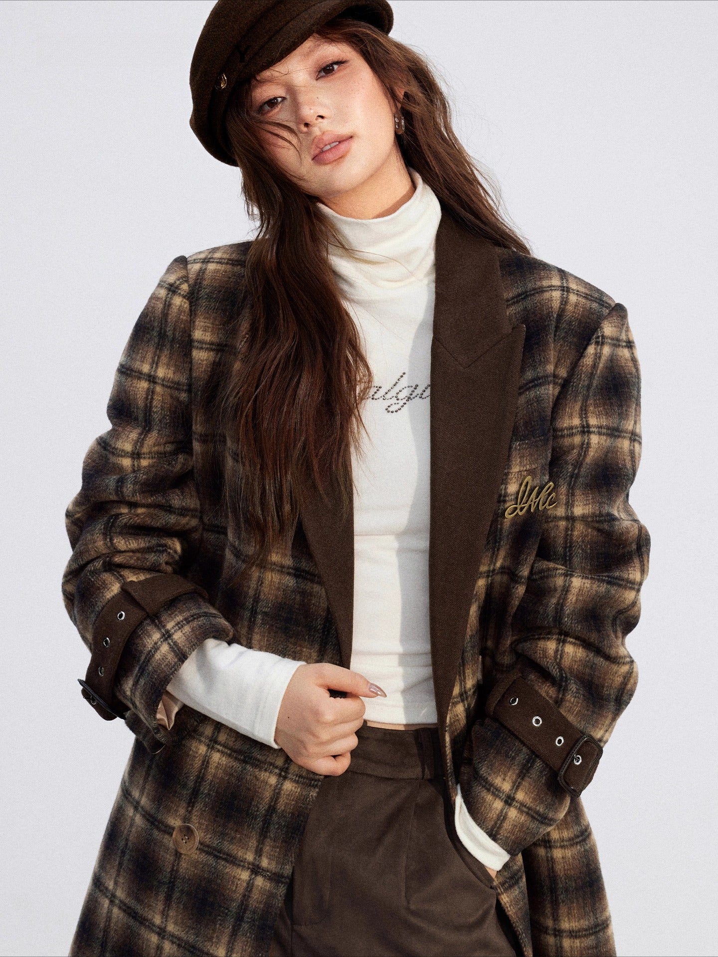 Plaid Wool Overcoat