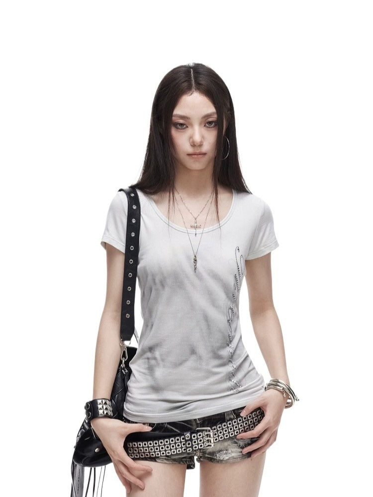 Gradient Rhinestone Tee