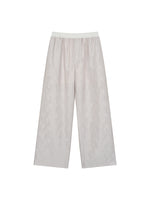 Pink Striped Wide-Leg Pants