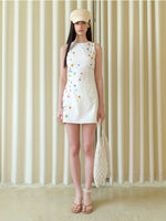Floral Embroidered Sleeveless Dress