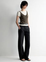 Cross-Design Low-Waisted Casual Pants