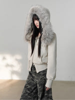 Vintage Rhinestone Graphic Hoodie Jacket