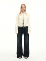Vintage Washed Whisker Straight-Leg Jeans