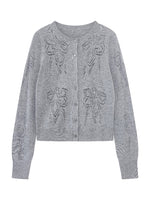 Floral Crochet Knit Cardigan