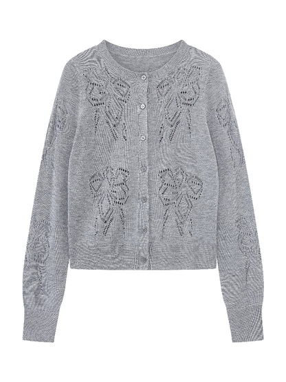 Floral Crochet Knit Cardigan