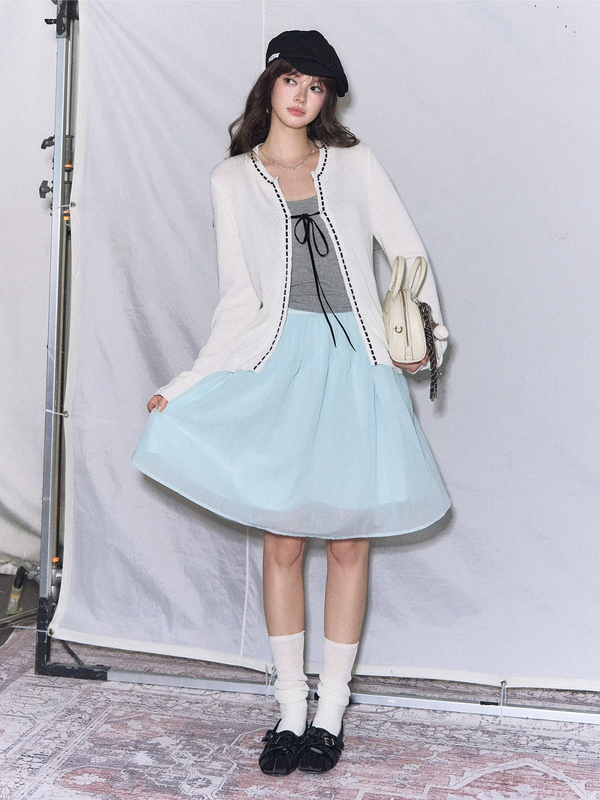 Ballet Tencel Pleated A-Line Skirt