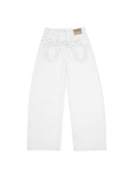 Light Blue Denim Wide-Leg Machete Pants