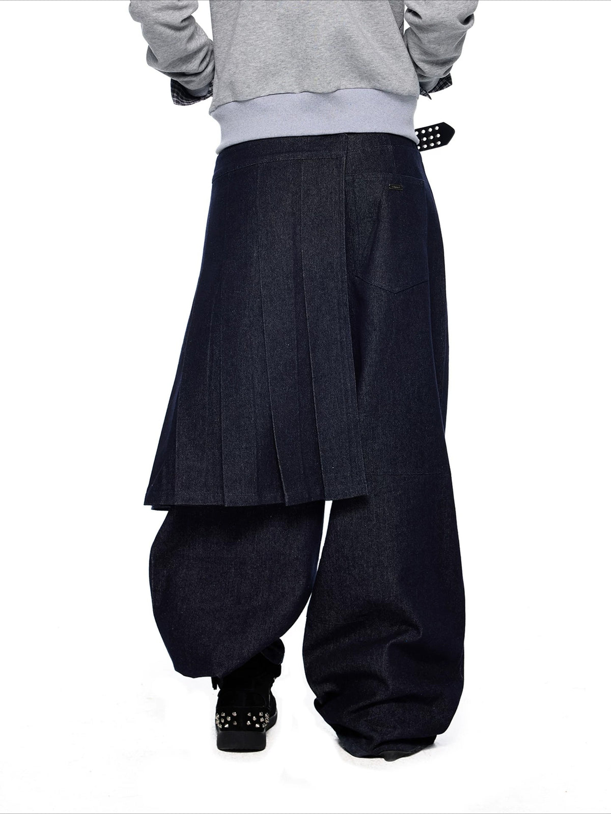 Detachable Denim Skirt Pants