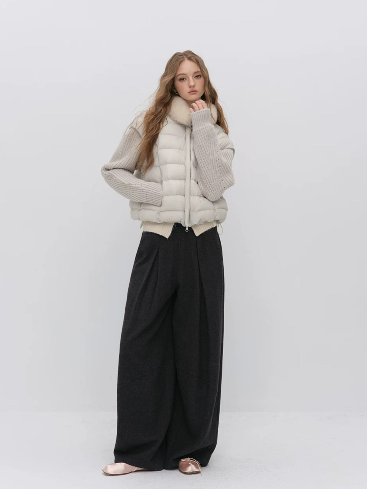 Detachable Sleeve Down Puffer Jacket