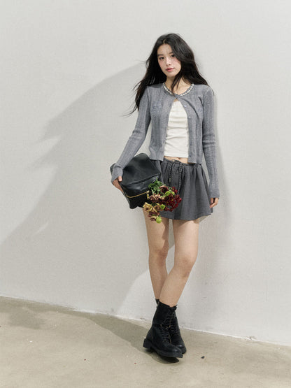 Romantic College Two-piece Mini Skirt