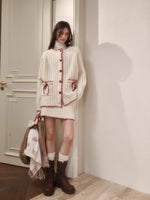 Latitude 69° Wool Contrast Trim Knit Sweater Set