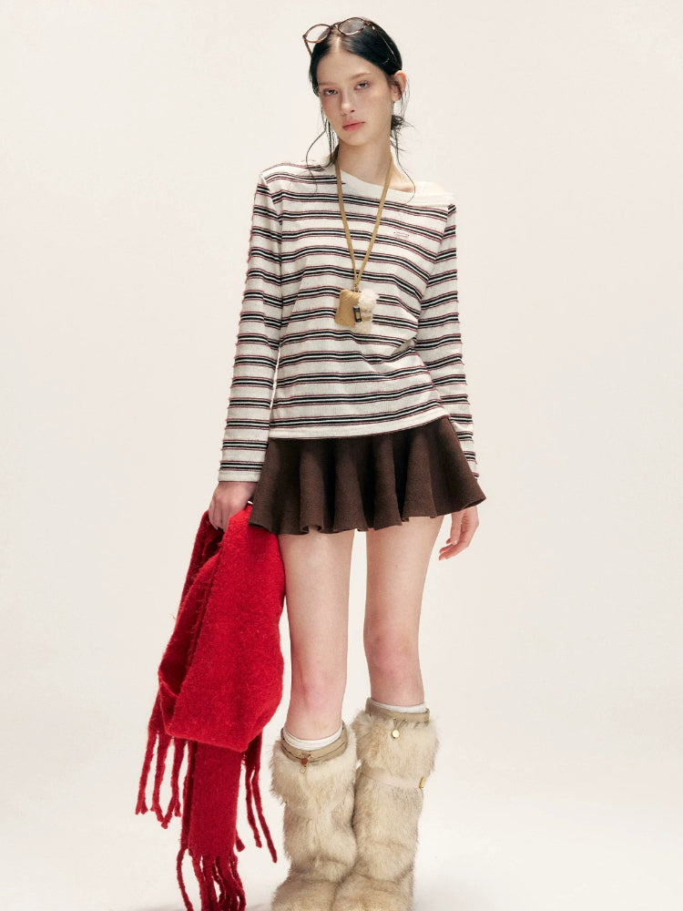 Red Striped Oversized Tee
