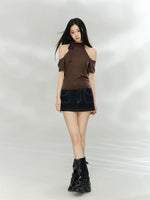 Cutout Halter Knit Top