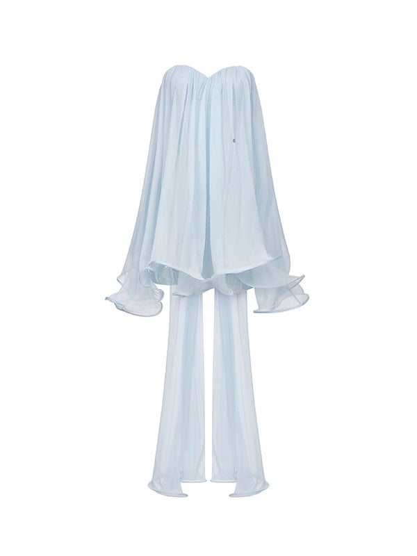 Thiri Chiffon Flowing Ribbons Dress