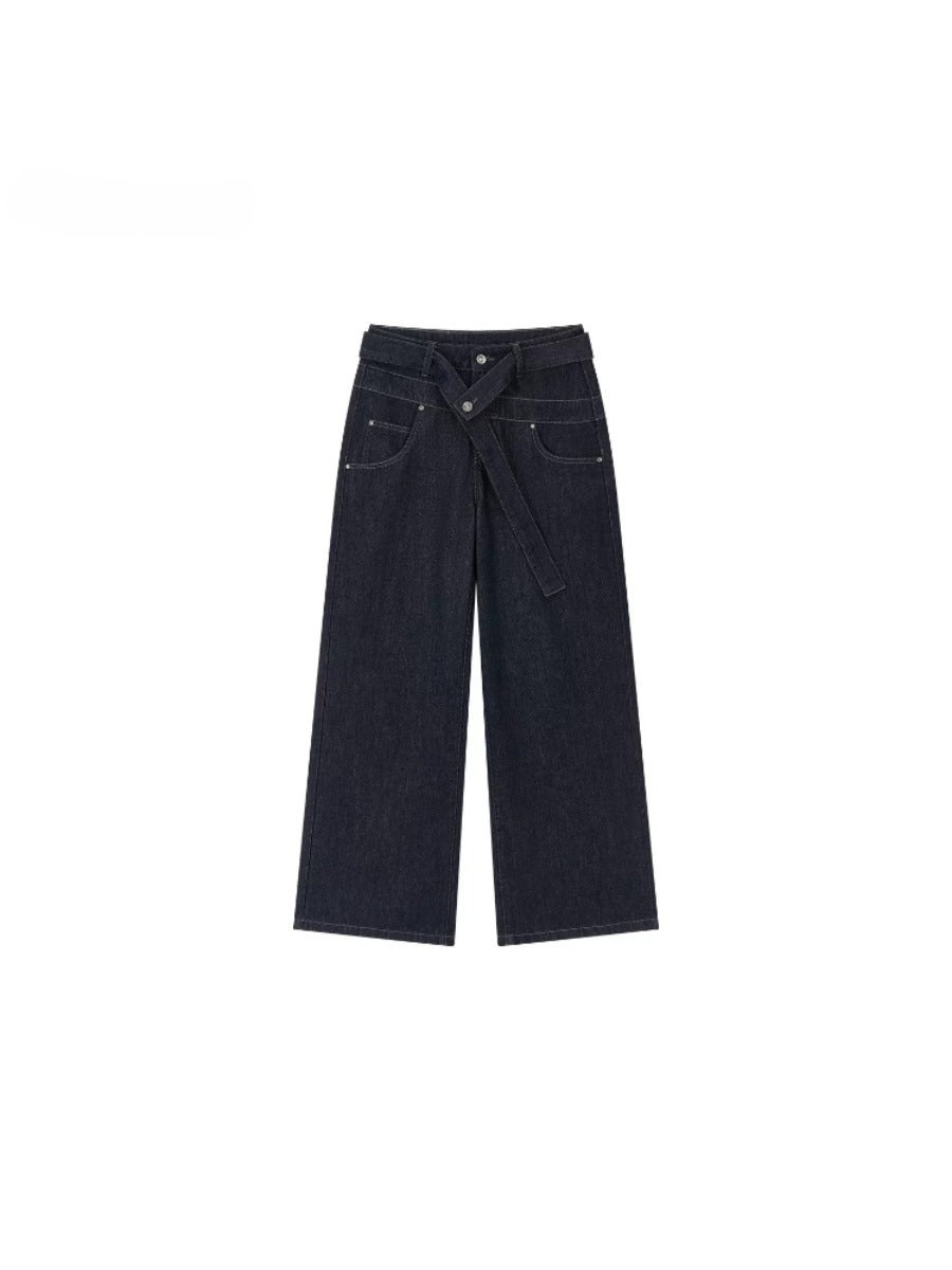 Embroidered Straight Denim Jeans