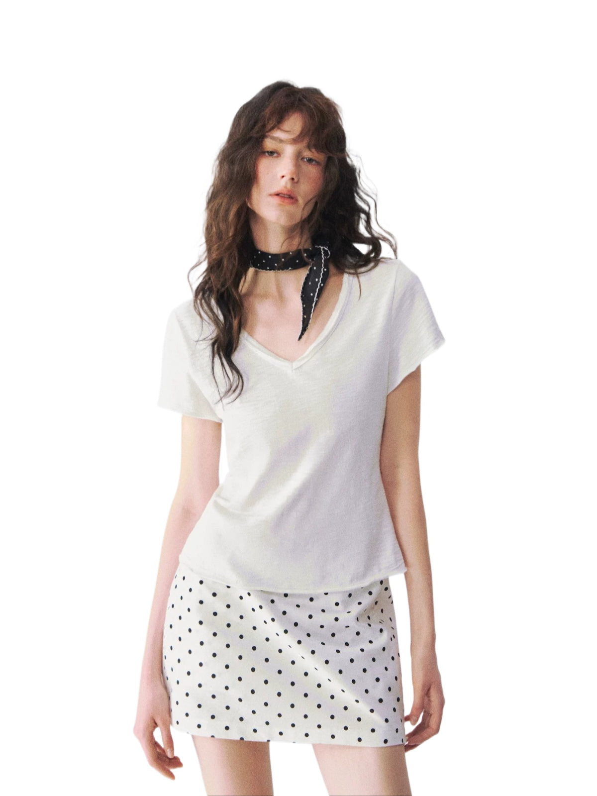 Slub Cotton V Tee